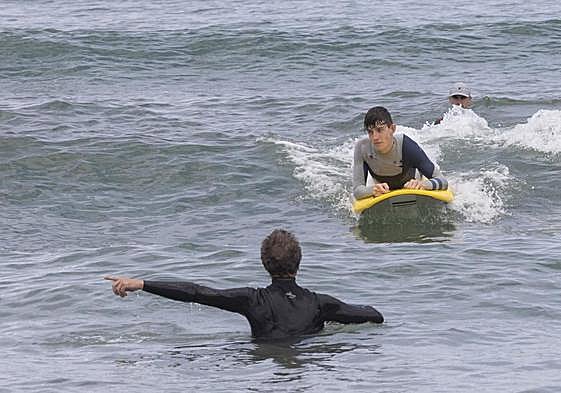Ander entrenando en Donostia.