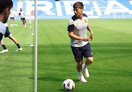 Silva, en un entrenamiento de la pretemporada.