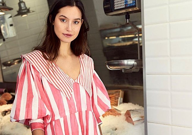 Vestido de rayas de la firma Iturri enea