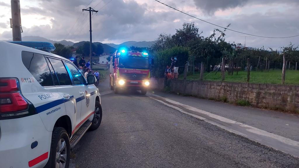 Fuego en los almácenes de Huevos Gorrotxategi en Idiazabal