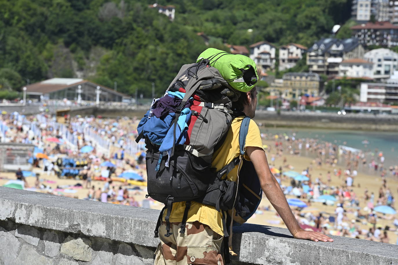 Jornada soleada en las playas guipuzcoanas