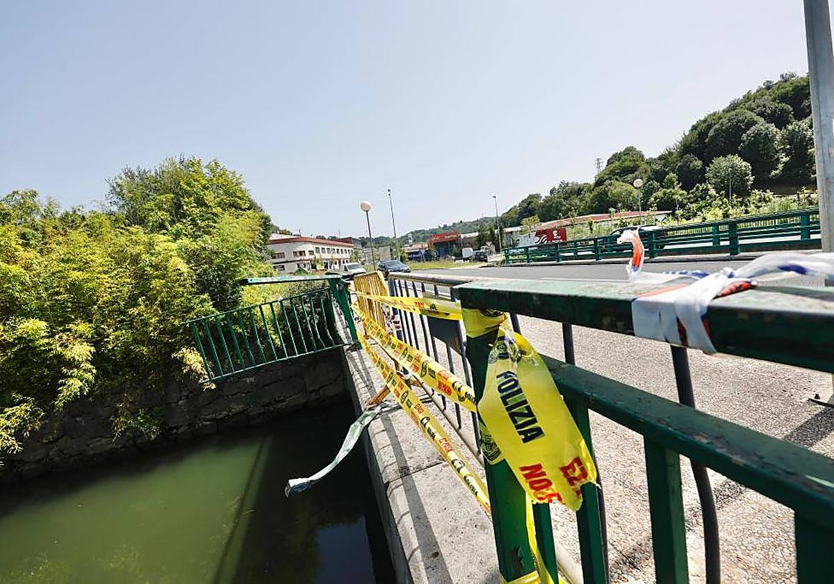 Vista del puente de Lugañene, en San Sebastián