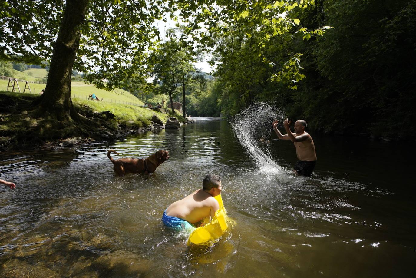 Los chapuzones y la sombra, los mejores aliados para evitar el sofoco