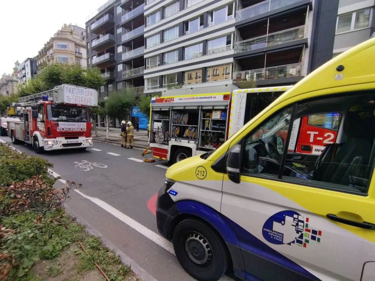 Susto en la avenida de la Libertad de San Sebastián