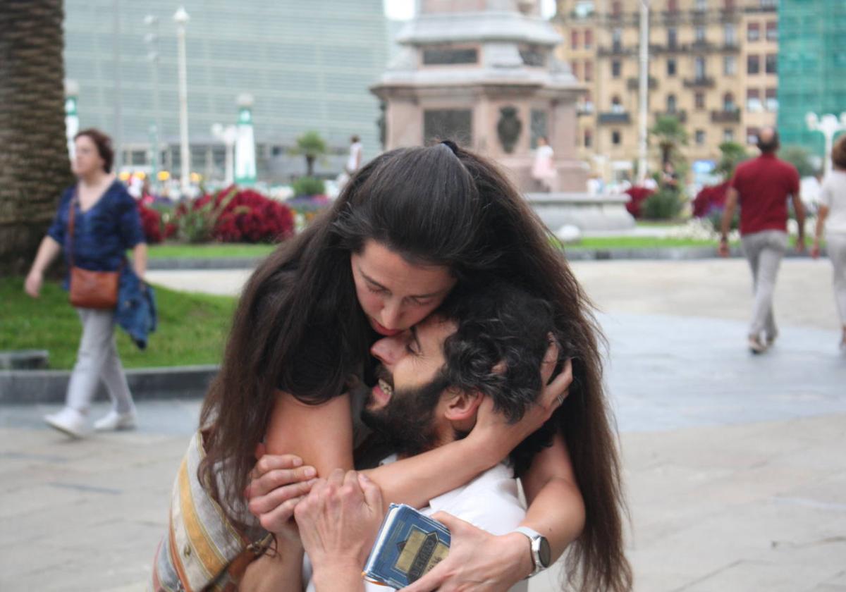 Los dos actores que participaron el pasado año en el recorrido teatralizado.