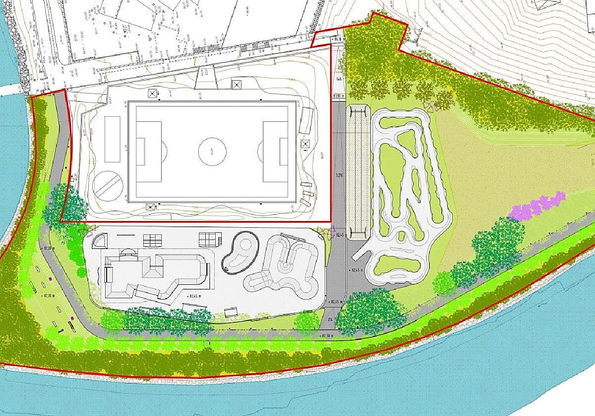 En este gráfico se aprecia con claridad cómo quedarán completadas las instalaciones deportivas de Usabal.