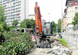 Las obras han comenzado en la zona más cercana a la plaza Nornahi.