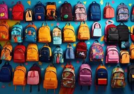 Las mochilas, también preparadas para la vuelta al cole que está a punto de comenzar.