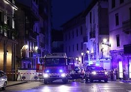 Los bomberos en el lugar.