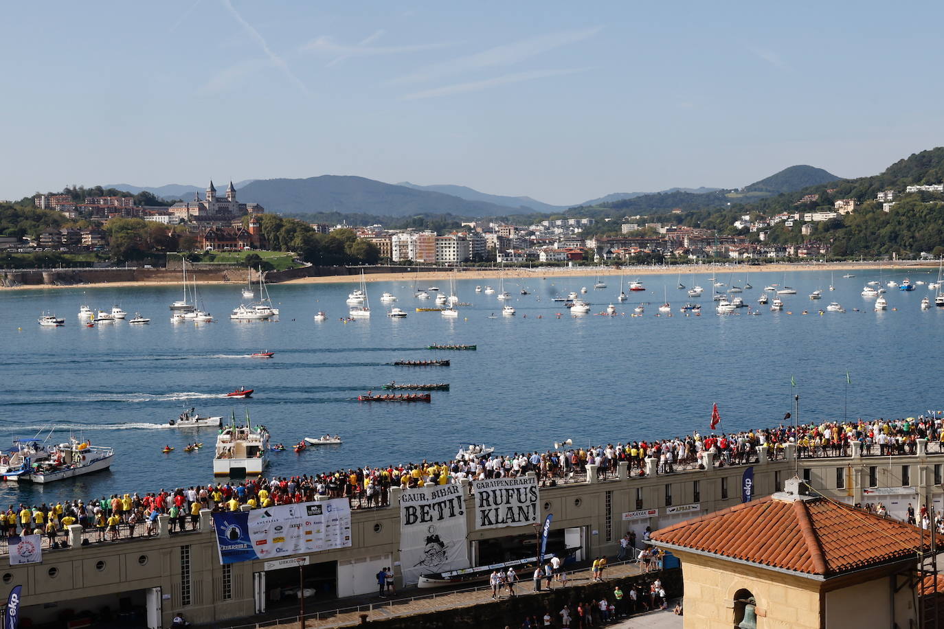 Las aficiones toman Donostia en el gran día del remo