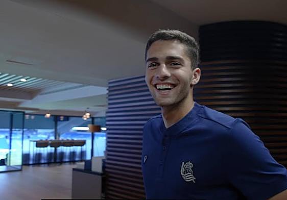 Zhakaryan, sonriente en su primera visita a Anoeta.
