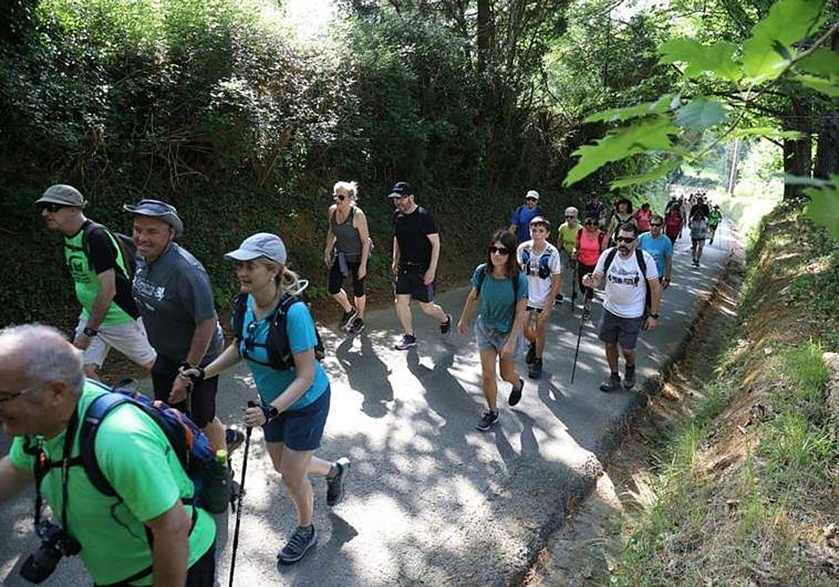 Participantes en la última salida montañera a Belkoain.