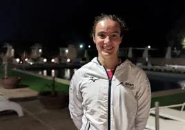 Nahia Garrido en Israel, tras su participación en el Mundial junior en el que terminó quinta en la prueba de 200 espalda.
