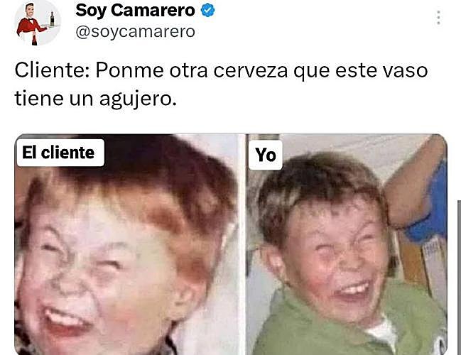 El meme que ilustra la publicación de Soycamarero.