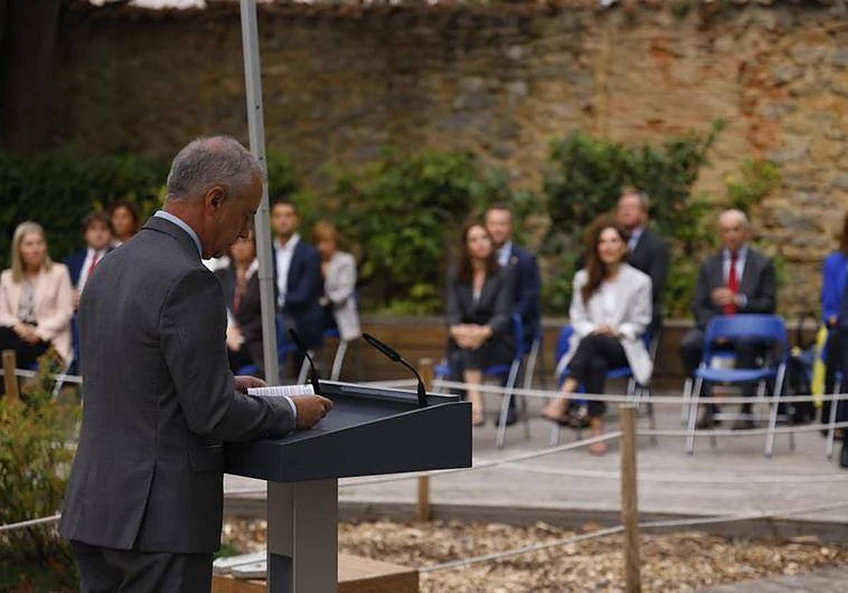 El lehendakari Iñigo Urkullu durante el acto celebrado este miércoles en Vitoria.