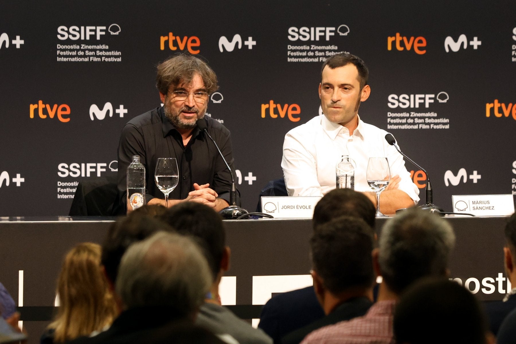 Jordi Évole y Màrius Sánchez, en la rueda de prensa de ayer.