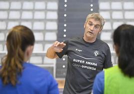 Imanol Álvarez en un entrenamiento.