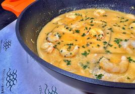 Receta de pez espada con gambas