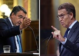 Aitor Esteban y Alberto Nunez-Feijóo, este miércoles.