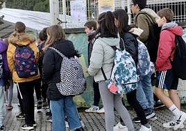 Alumnos de un centro educativo donostiarra