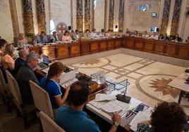 Pleno del Ayuntamiento donostiarra celebrado este jueves.