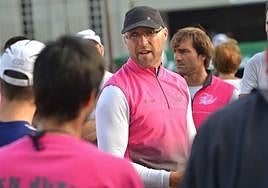 Joseba Fernández en su anterior etapa como entrenador de San Juan.