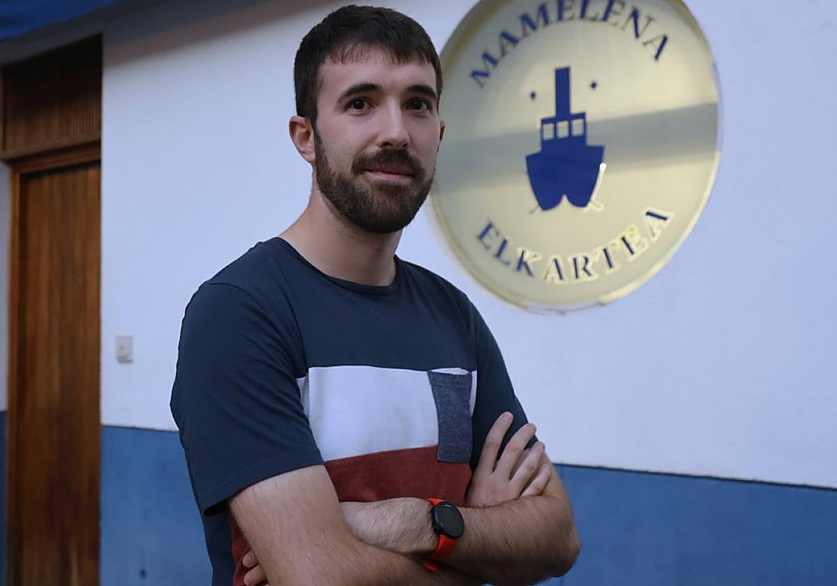 Ion Alkorta, directivo de Mamelena, en Amara Osinaga.
