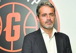 Ignacio Núñez, presidente del Gipuzkoa Basket, antes de arrancar la temporada en Illunbe.