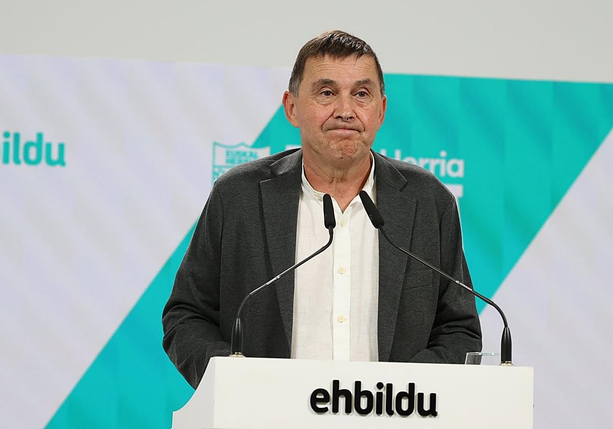 Arnaldo Otegi, coordinador general de EH Bildu, en una intervención pública.