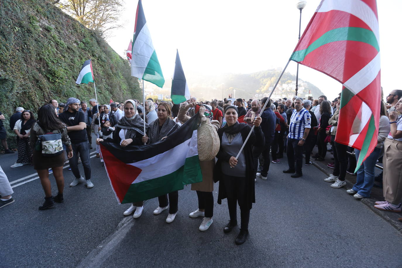Donostia se echa a la calle en apoyo al pueblo palestino
