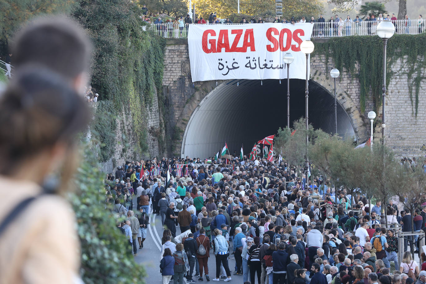 Donostia se echa a la calle en apoyo al pueblo palestino