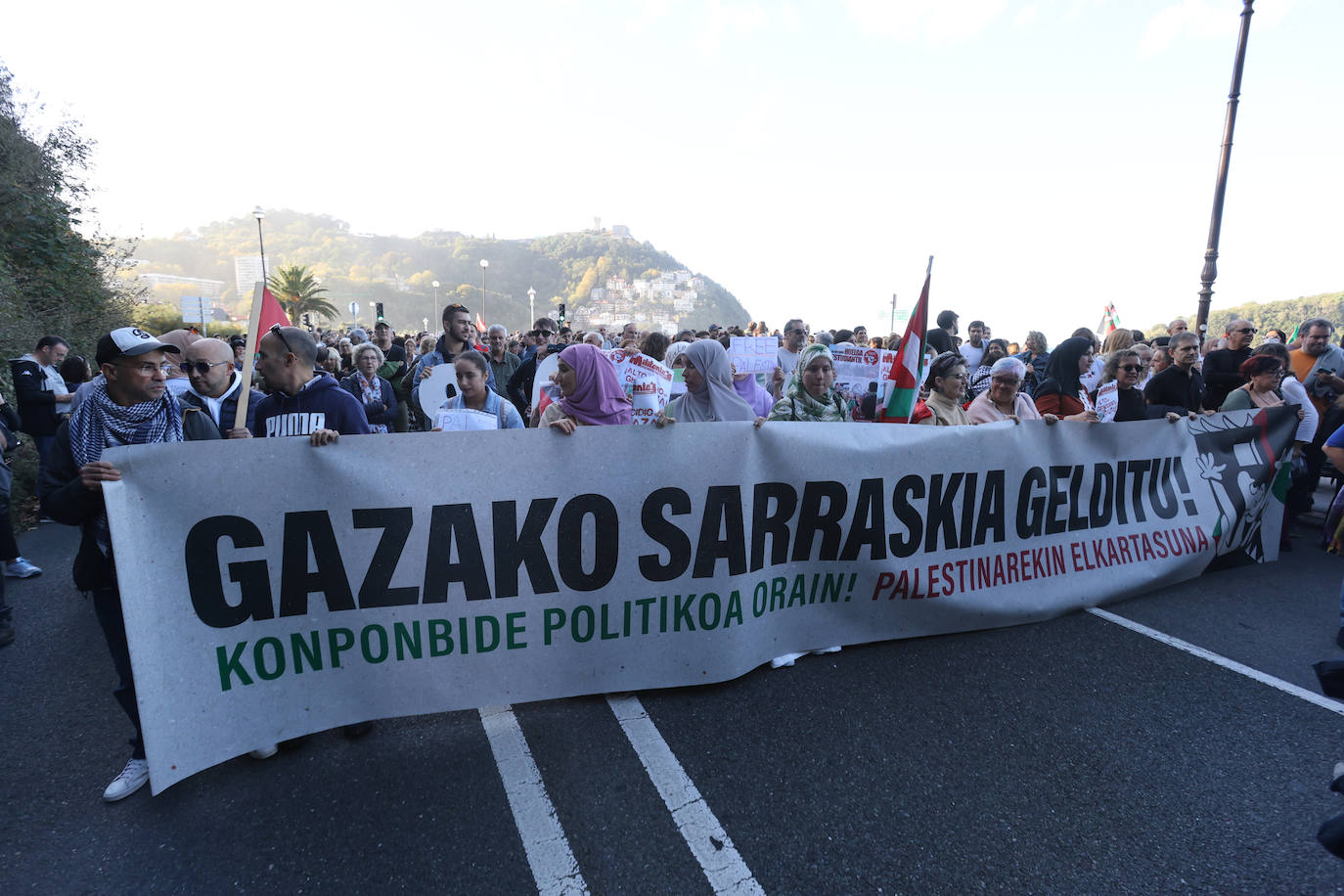 Donostia se echa a la calle en apoyo al pueblo palestino
