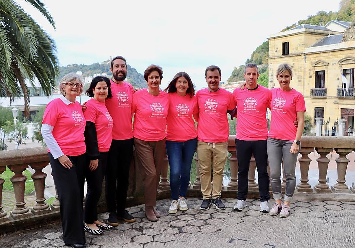 Presentación de la marcha Katxalin este martes en el Ayuntamiento de Donostia.