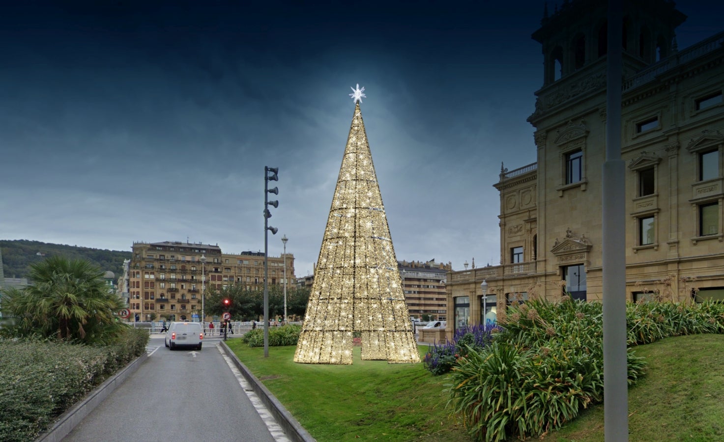 Así serán las luces de Navidad de San Sebastián