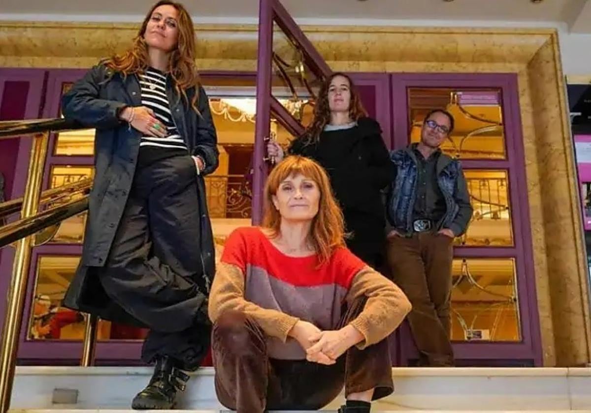 La actriz Itziar Ituño, la violista Lorena Núñez (Alos Quartet), la directora Agurtzane Intxaurraga y el compositor Marcus Englert.