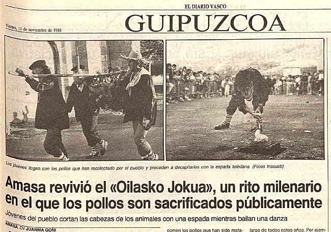 Cabecera del reportaje publicado el 11 de noviembre de 1988.