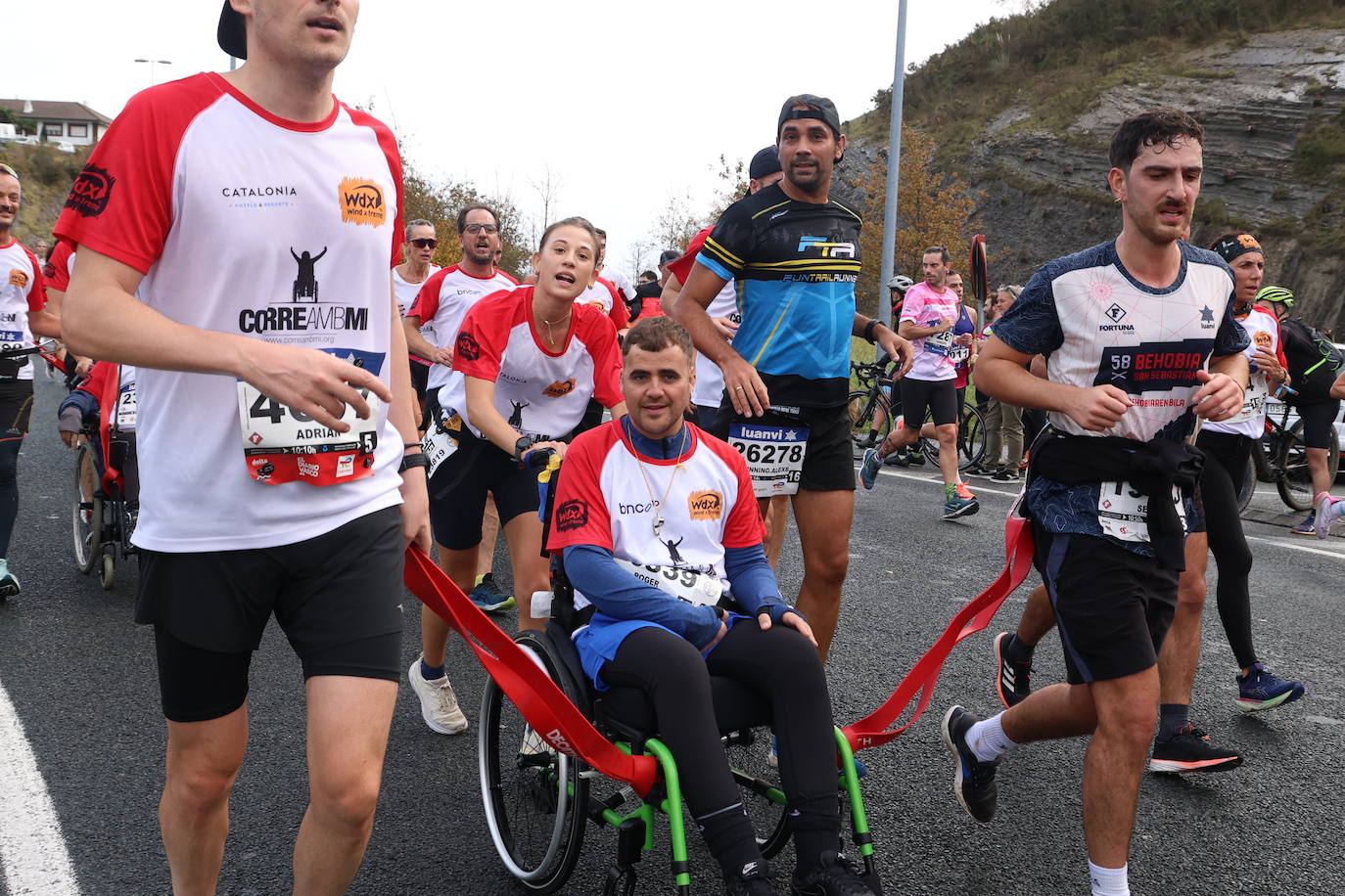 Fotos de la Behobia 2023 a su paso por Gaintxurizketa