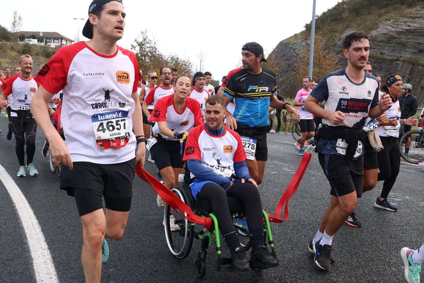 Fotos de la Behobia 2023 a su paso por Gaintxurizketa