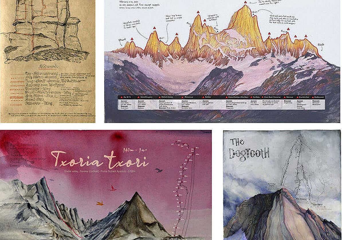 Los croquis han sido siempre una forma de compartir la información entre escaladores.