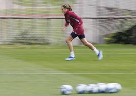 Irene Paredes, en la anterior concentración con la selección.