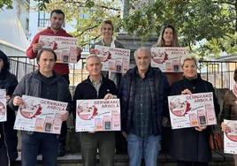 Organizadores y colaboradores en la reciente presentación de los actos.