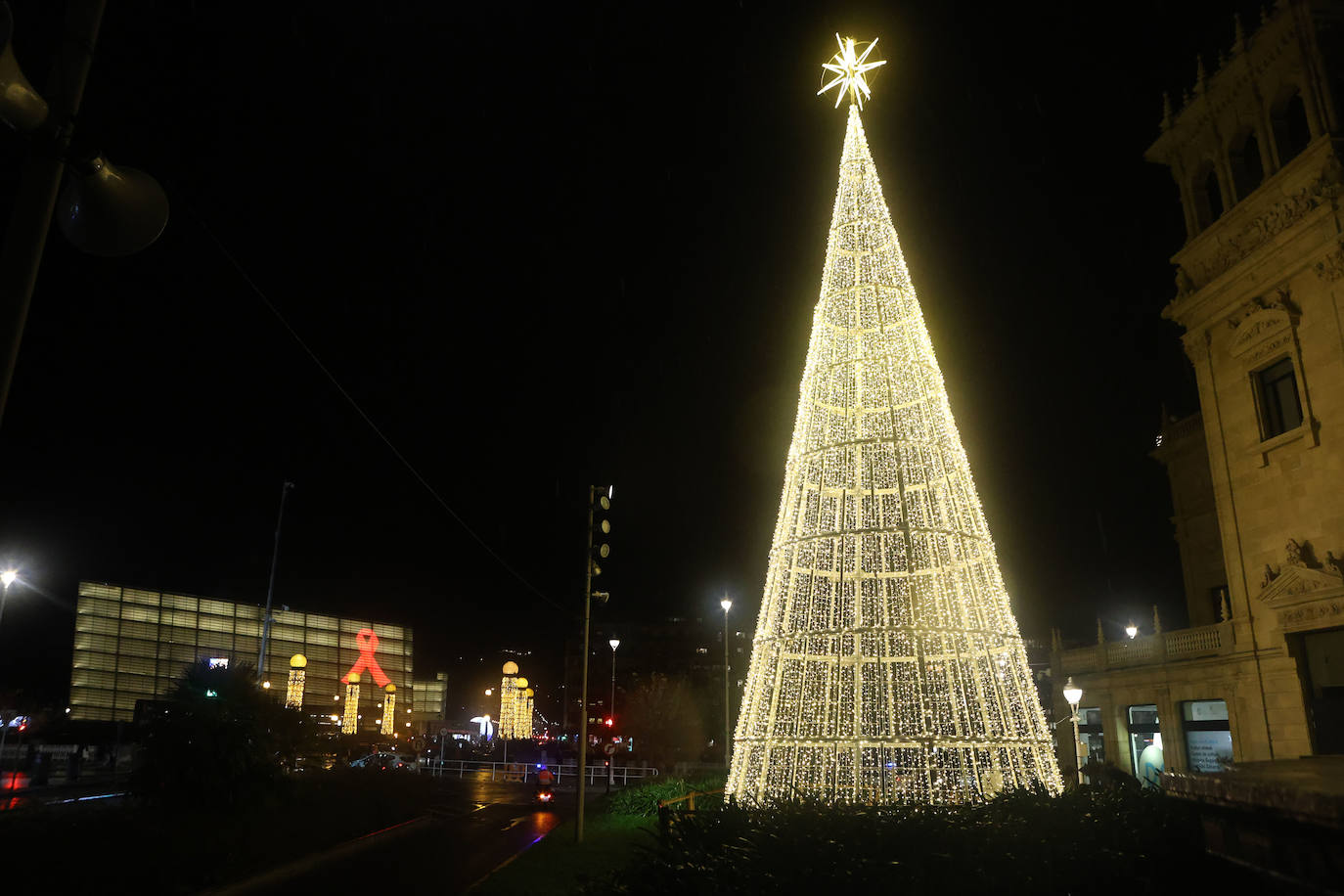 Paseo por la iluminación en Donostia