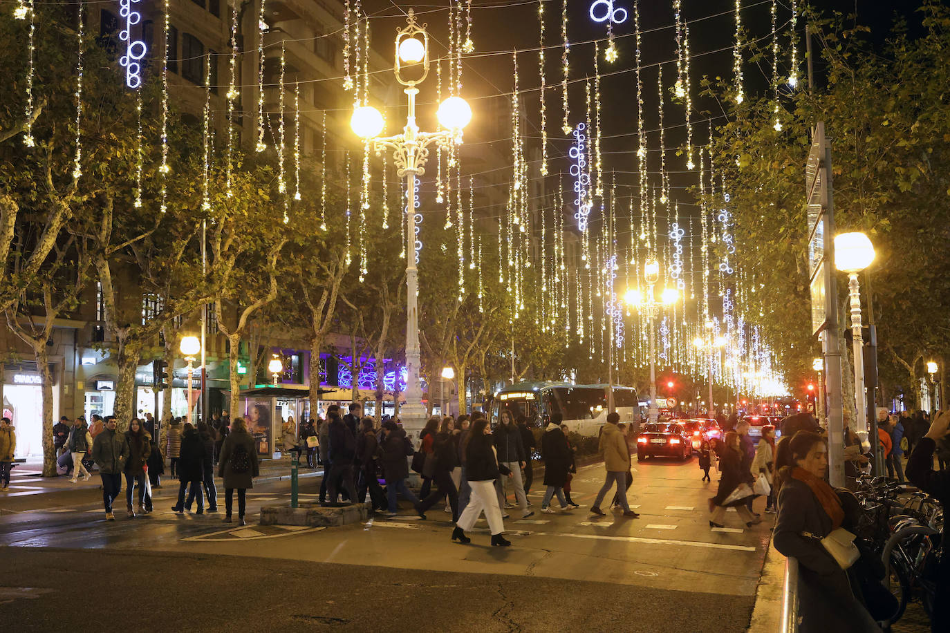 Paseo por la iluminación en Donostia