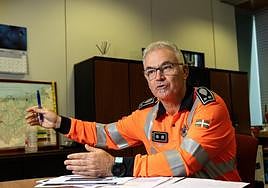 Juan Pablo Duarte, en su despacho de la comisaría de la Ertzaintza de Oiartzun.