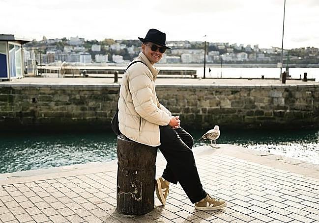Matteo Guidicelli, en el Puerto de Donostia.