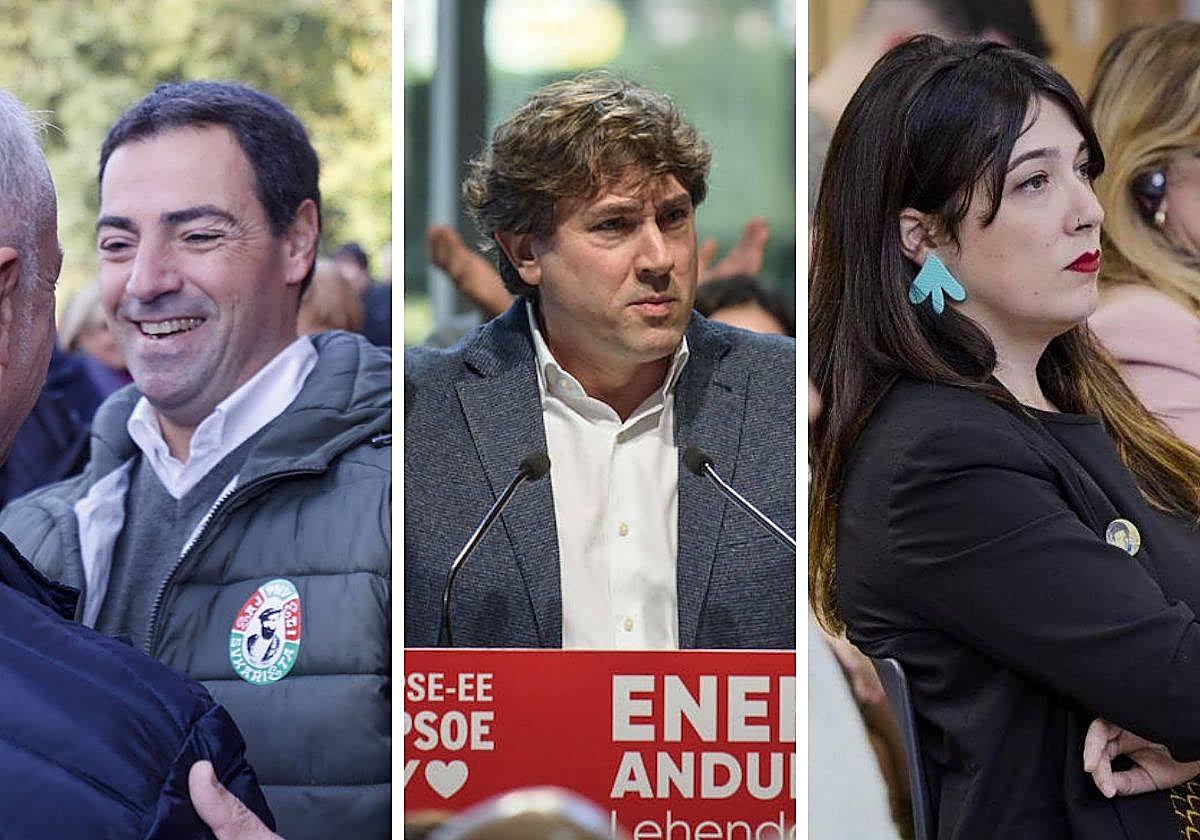 Imanol Pradales, Eneko Andueza y Oihana Etxebarrieta.
