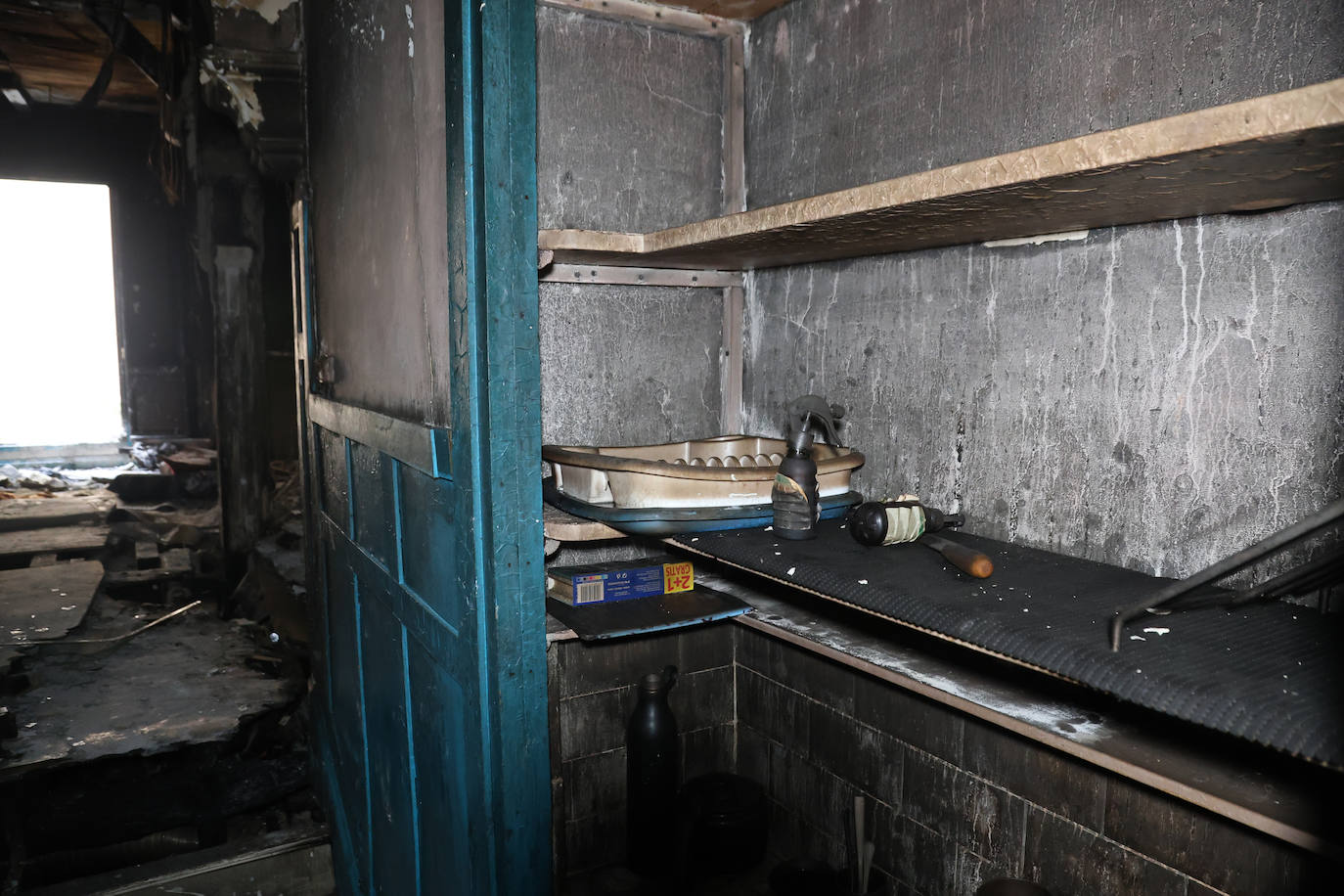 Así quedaron las viviendas de la calle 31 de Agosto afectadas por el fuego