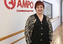 La presidenta del Ordizia, Koro Bosque, en la sede de Ampo.