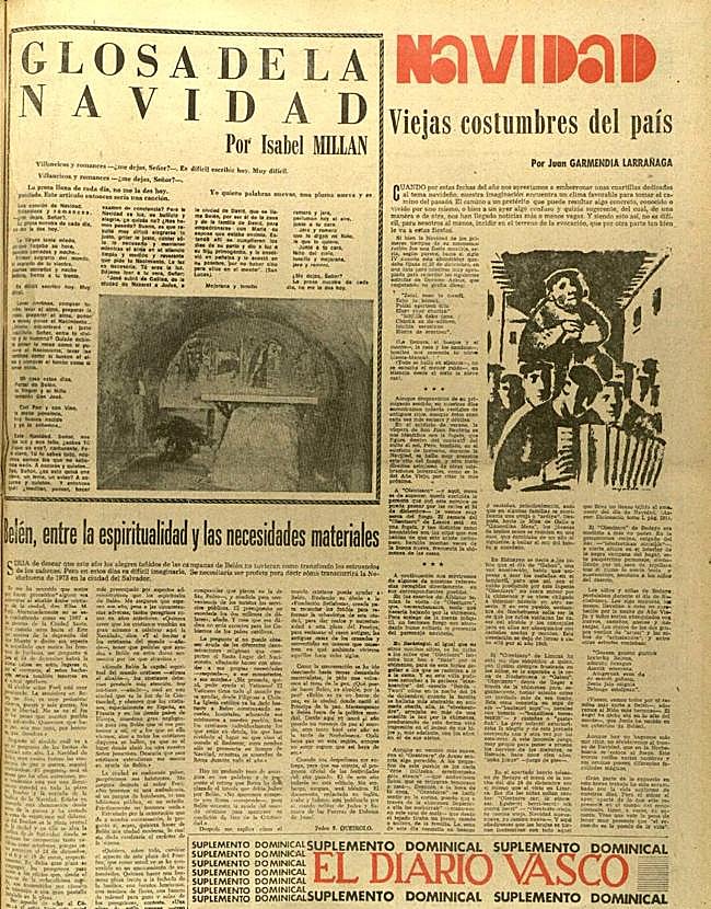 Página dedicada a la Navidad en la edición de DV del 23-XII-1973 en la que apareció el texto citado.