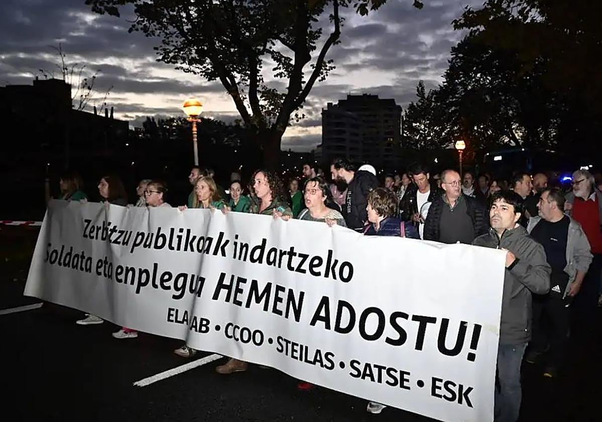 Manifestación celebrada el pasado 25 de octubre en Donostia.